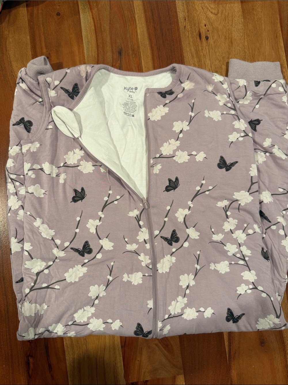 Kyte BABY Lavender Floral & Butterfly Zip Sleep Sack